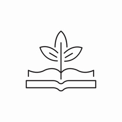 Plant growing nature education icon vector sign