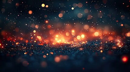 Fototapeta premium Abstract glowing bokeh lights, dark background. Possible use background image, wallpaper