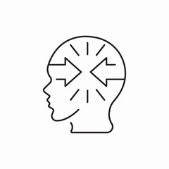 head mind arrows icon vector sign