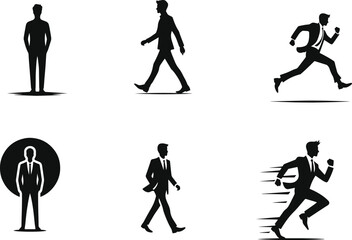 vector silhouettes of people vector design.