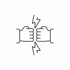 Conflict energy icon vector sign