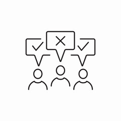 Decision tree workflow process icon vector sign