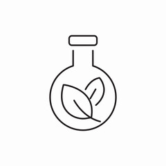 Eco friendly bottle leaf icon vector sign