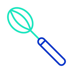 Hand Whisk outline dual color icon