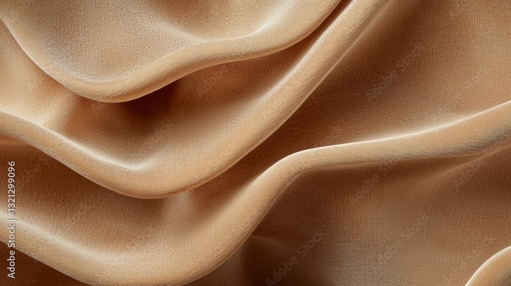 Aufkleber close-up of a fabric with a smooth and elegant texture. the fabric appears to be a light beige color