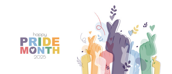 Happy Pride Month 2025 card.