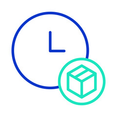 Package care outline dual color icon