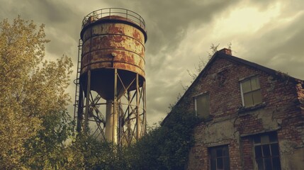 A water tower. 