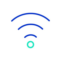 WIFI outline dual color icon