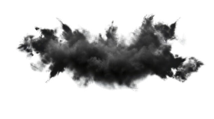 Fototapeta premium black powder explosion isolated on white background