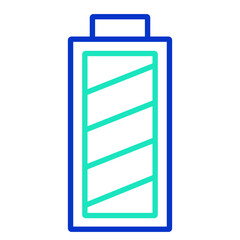 Battery outline dual color icon