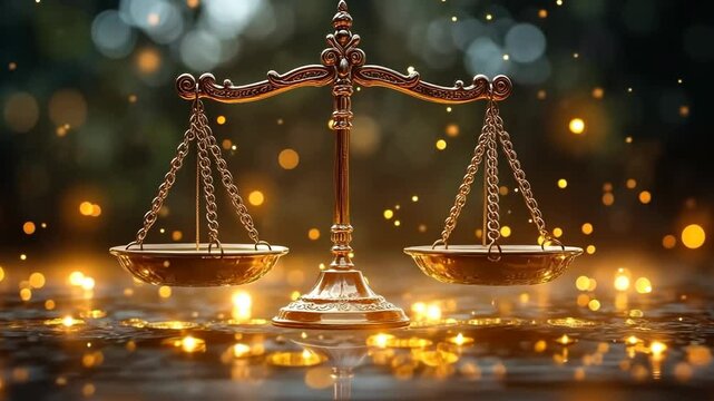 Golden Scales of Justice: Symbol of Balance and Fairness