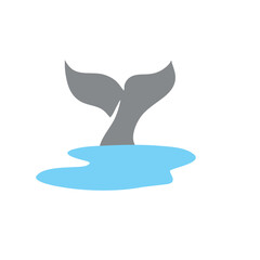 Illustration of a tail of a whale
