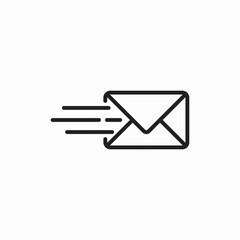 Fast email message delivery icon vector sign