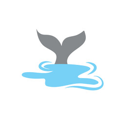 Illustration of a tail of a whale
