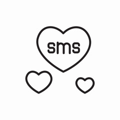 Love message heart icon vector sign
