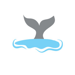 Illustration of a tail of a whale
