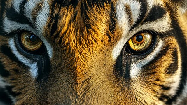 Closeup of a tiger eyes