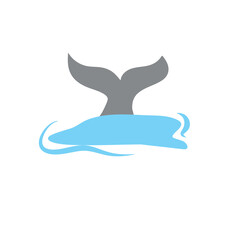 Illustration of a tail of a whale
