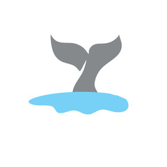 Illustration of a tail of a whale
