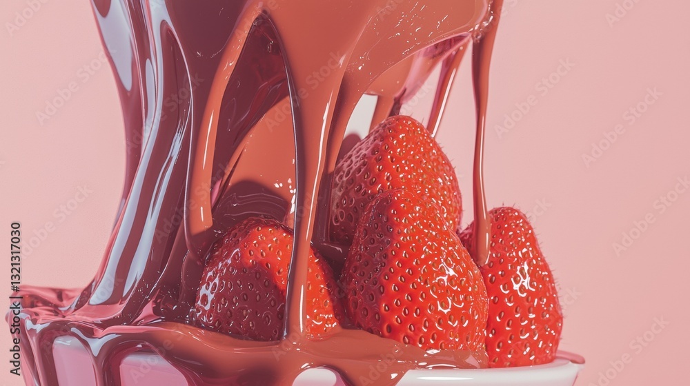 Poster group of fresh strawberries in a white bowl. the strawberries are arranged in a way that they are sp