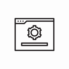 Website settings configuration gear icon vector sign