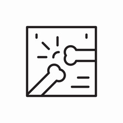 x-ray traumatologist broken bone icon vector sign