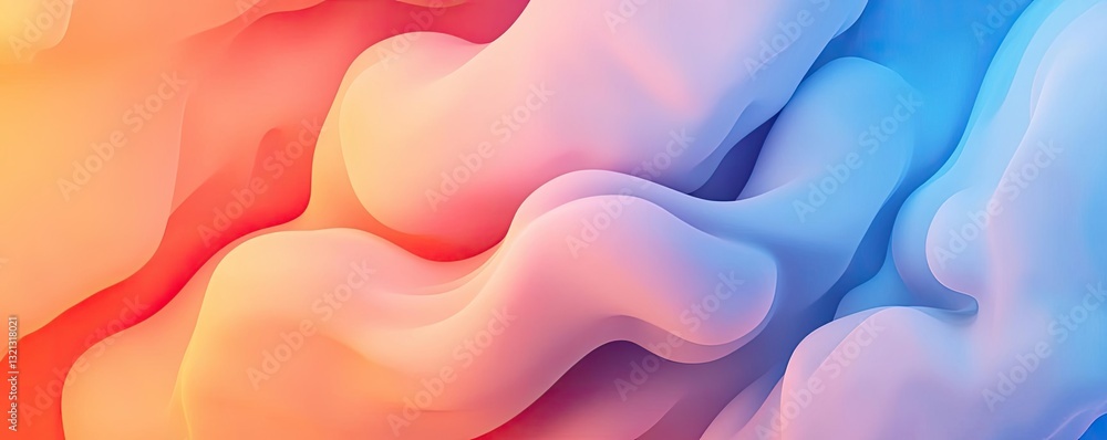 Aufkleber aerial landscape abstract background idea. colorful abstract background with soft gradients and flow