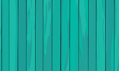 Naklejka premium Turquoise texture of wooden planks. Wooden boards. Processed collage of turquoise wooden background texture. Background for banner, design, backdrop or texture for 3D mapping. Vector illustration.