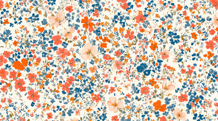 Gorgeous, smooth floral design with tiny, vibrant blooms.