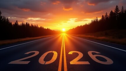 2026 Happy New Year Background Design. Greeting Card, Banner, Poster. Illustration