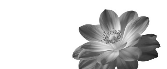 Fototapeta premium A single, vibrant bloom isolated against a pure white backdrop, image, design