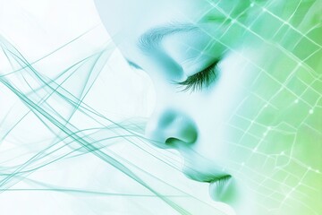 Dynamic trend lines and data grid represent political and economic analysis with cool blue and green tones to evoke trust and intelligence