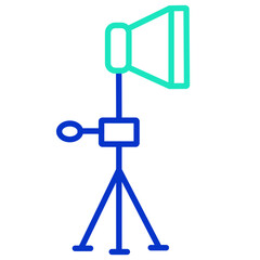Fototapeta premium Studio light outline dual color icon
