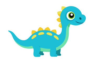 A Beautiful cute dinosaur vector art illustration design