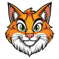 Fototapeta premium Cartoon Cat Face