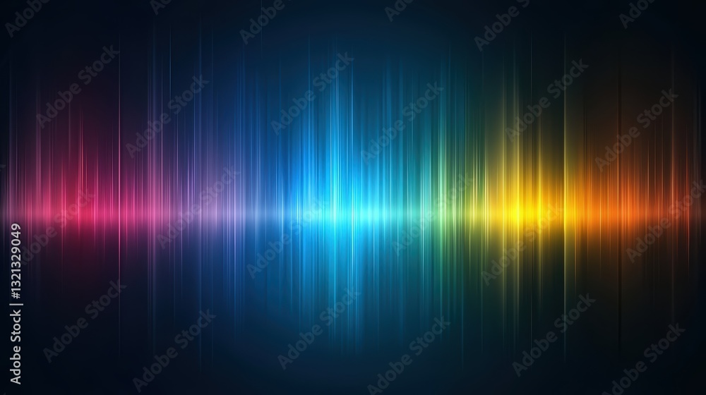 Poster abstract music background with colorful flowing lines, a vibrant and dynamic design for music projec
