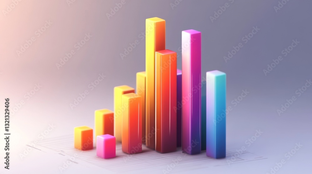Poster a clean and modern d bar chart with gradient shading, displayed on a light gray background.