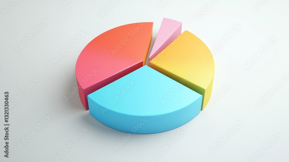 Poster a structured d pie chart with clear percentage labels on a light gray background.
