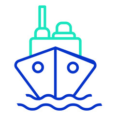 Cruise outline dual color icon