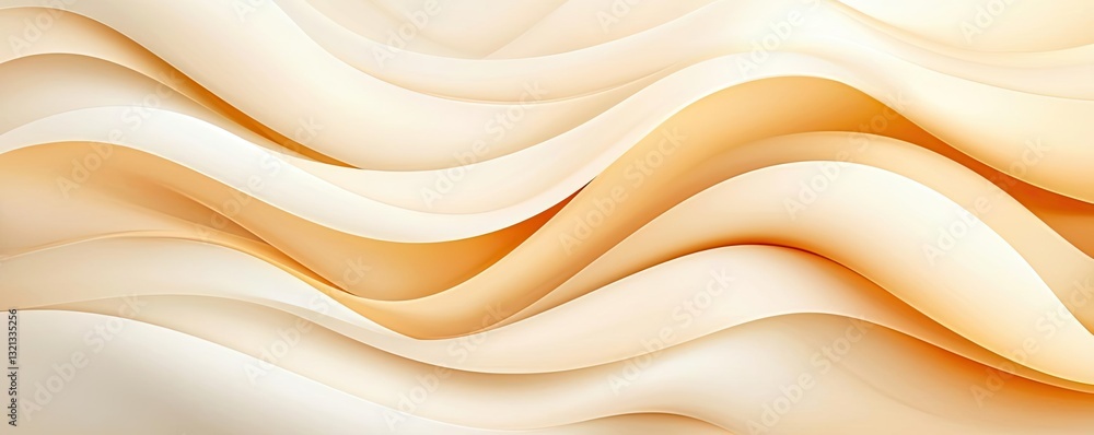 Poster abstract art background concept. abstract waves in soft beige colors create a calm and soothing back
