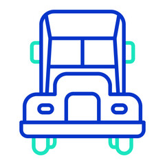 Lorry outline dual color icon