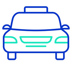 car outline dual color icon