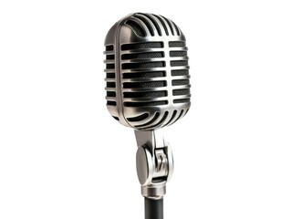 Fototapeta premium A microphone , ultra-sharp details, isolated on a white background, premium advertisement look