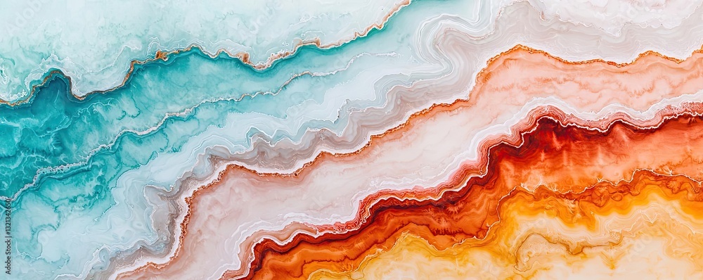 Poster aerial landscape abstract background idea. colorful abstract background with harmonious wave pattern