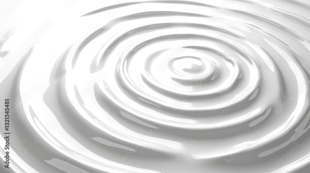 Poster smooth white surface with ripples spreading outwards, creating serene effect