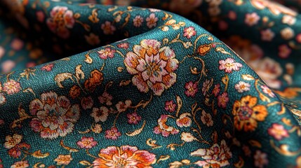 Textured floral fabric