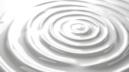Smooth white surface with ripples spreading outwards, creating serene effect