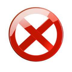 Fototapeta premium A red X with a white background