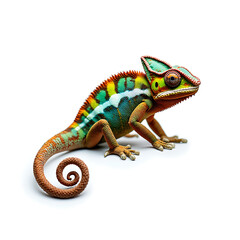 Obraz premium chameleon on a white background 